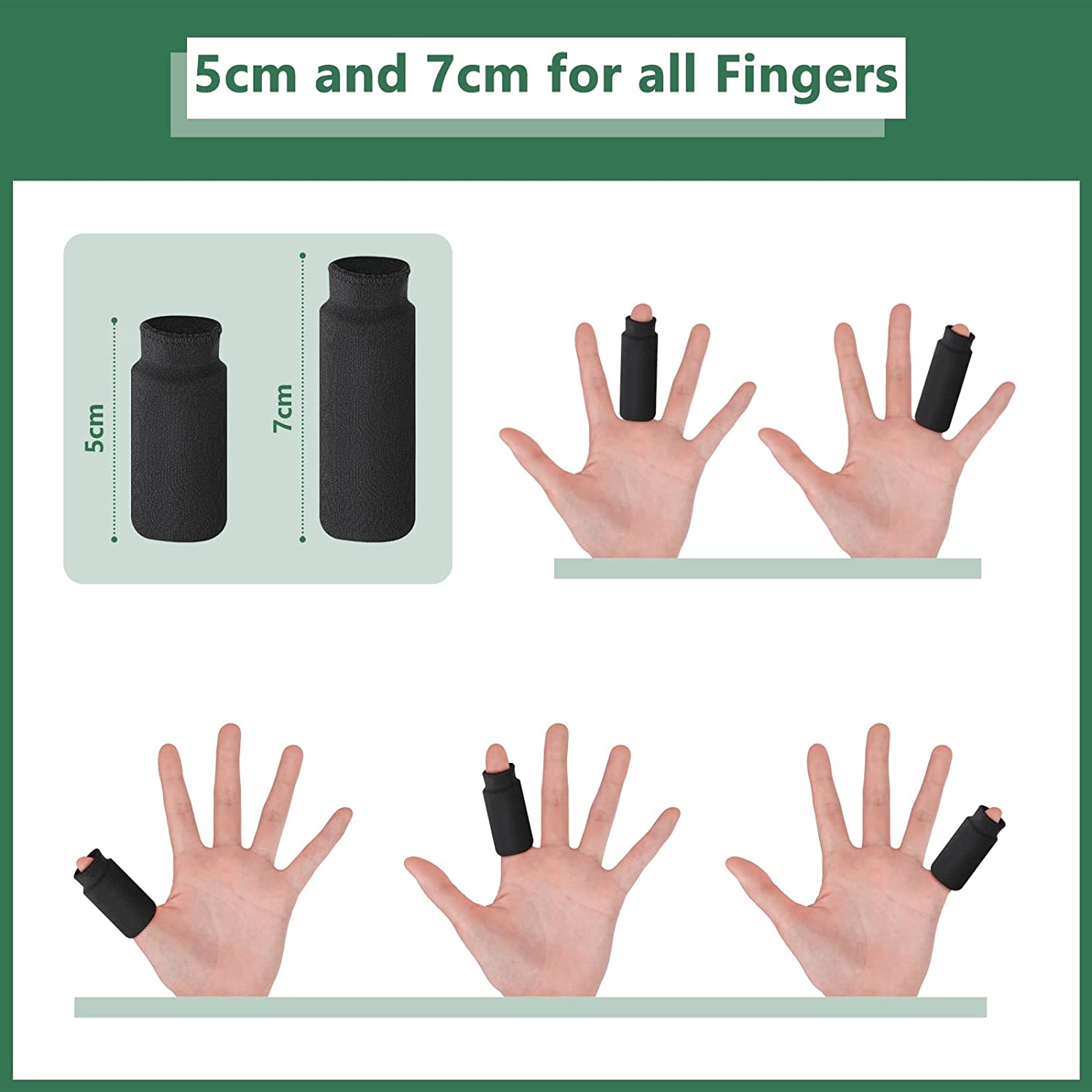 Luguiic Finger Ice Sleeves 5 Ice Packs for Fingers
