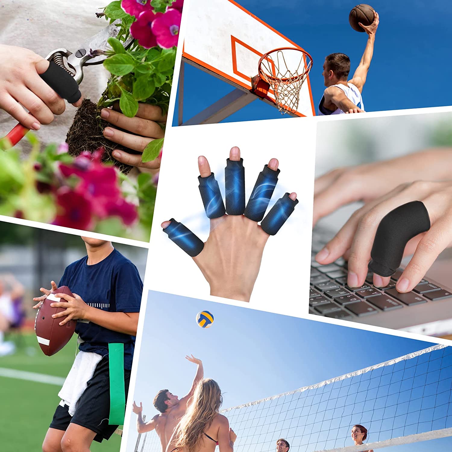 Luguiic Finger Ice Sleeves 5 Ice Packs for Fingers
