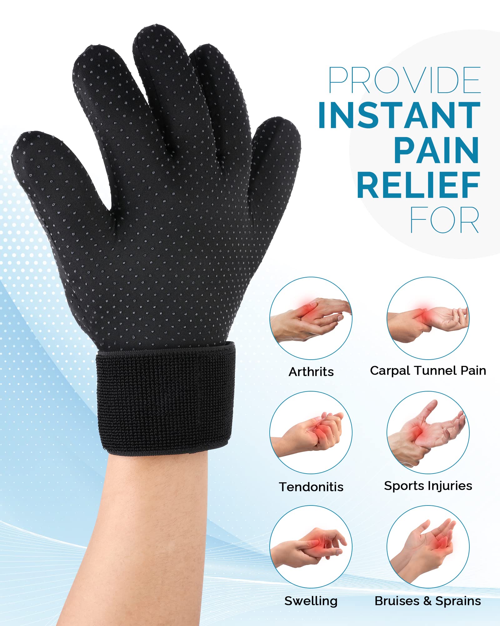 Luguiic Full Finger Arthritis Ice Gloves