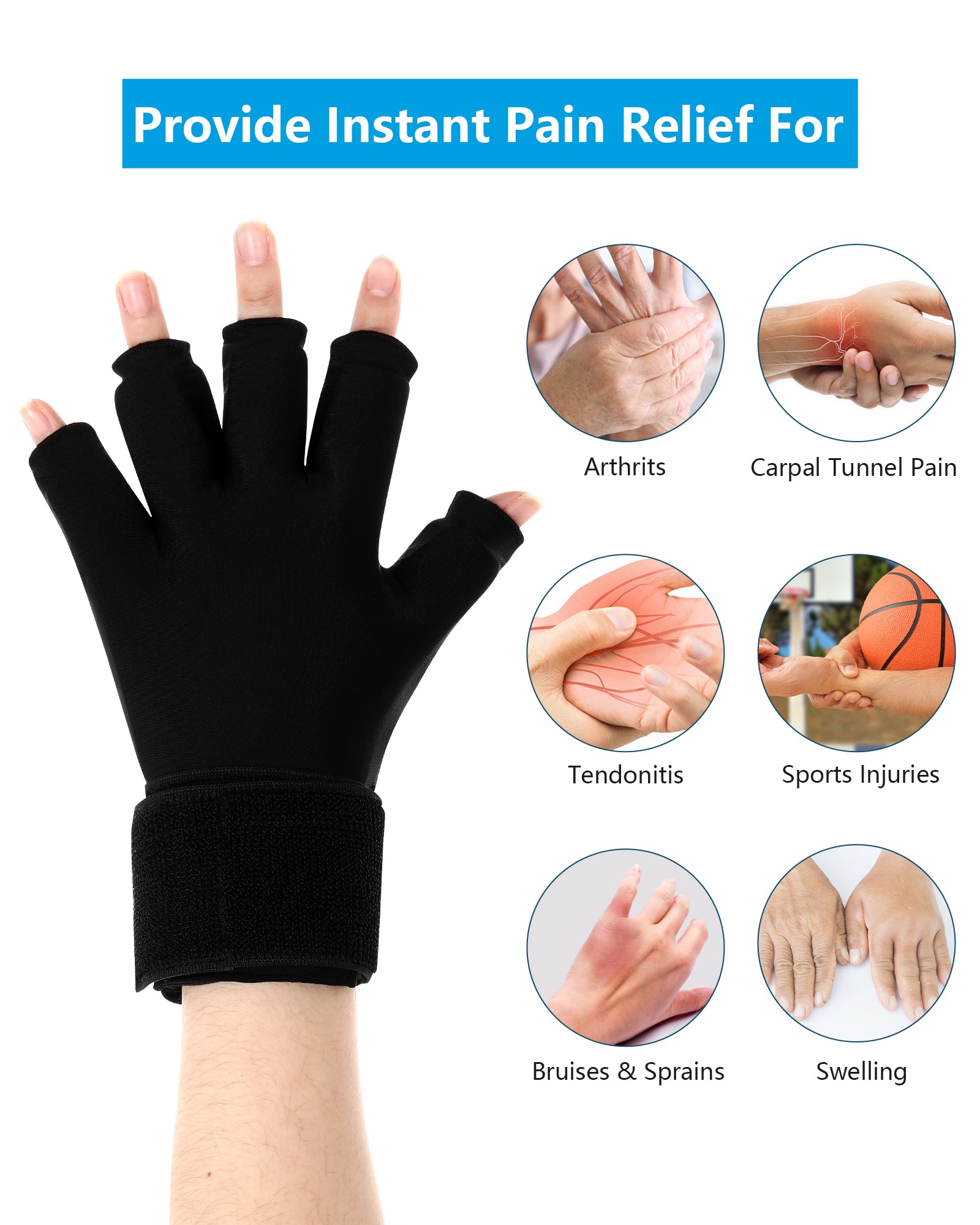 Luguiic Finger Arthritis Compression Ice Glove