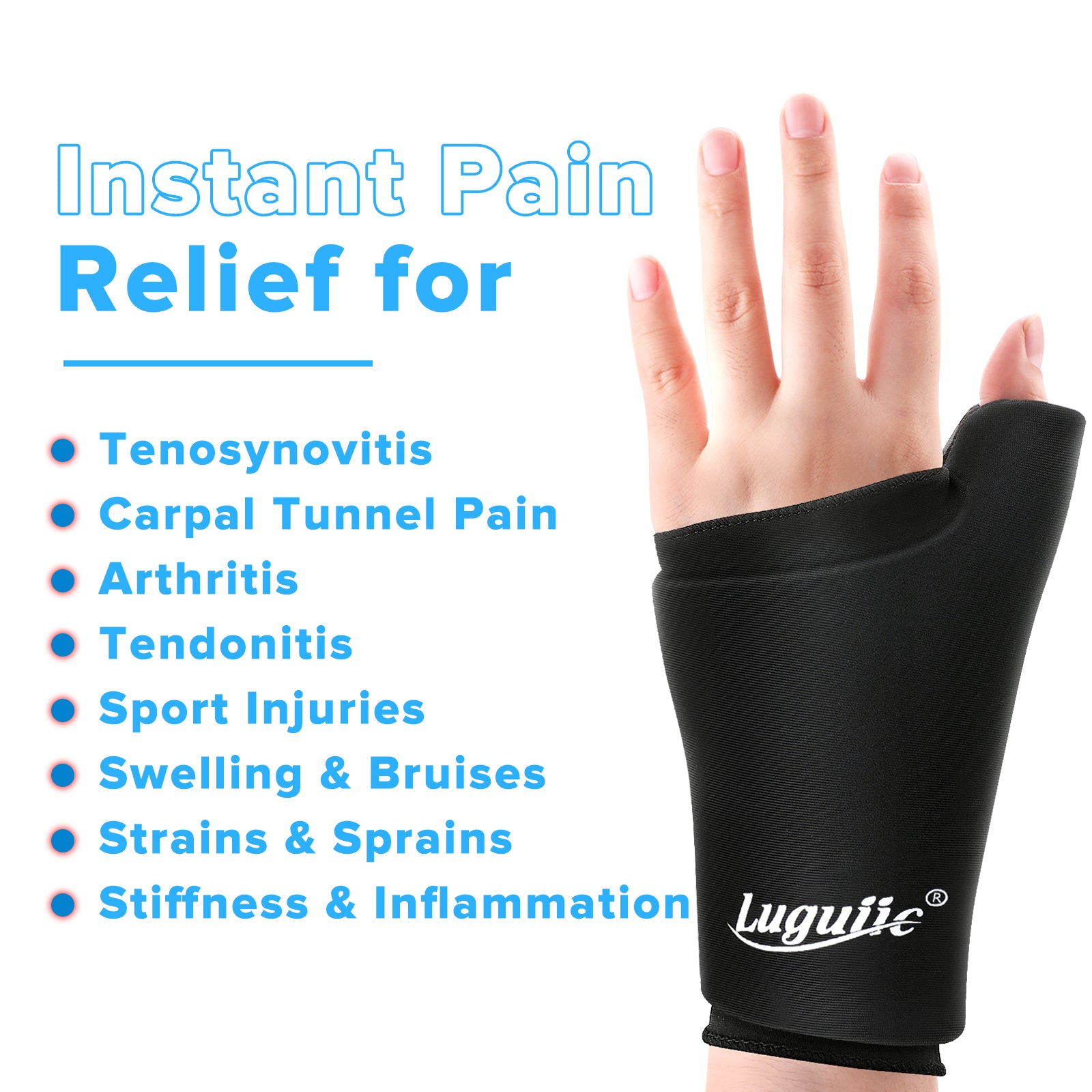 Luguiic Wearable Hand Thumb Wrist Ice Pack