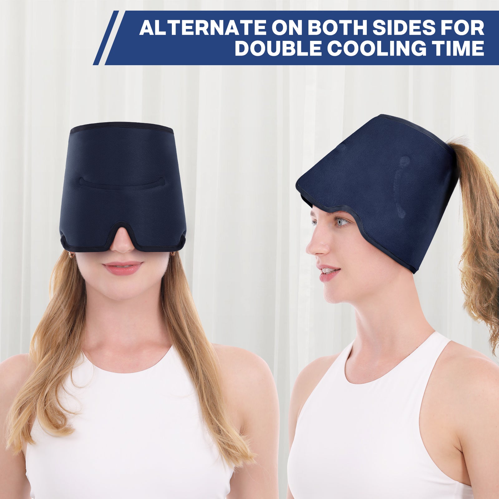 Luguiic Headache & Migraine Relief Wrap Hat (Black)