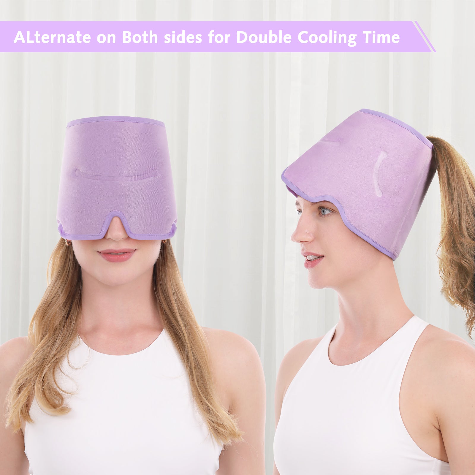 Luguiic Headache & Migraine Relief Wrap Hat (Pink)